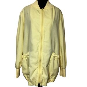 Blair Yellow Zip Up Bomber Jacket Lightweight Casual Womens Size L